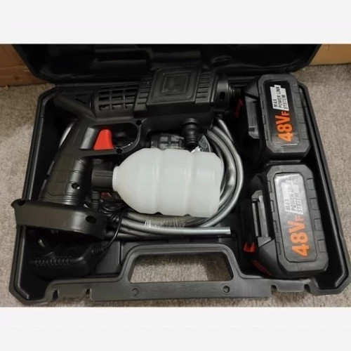 کارواش شارژی 48 ولت جفت باطری به همراه کیف و شارژر و تجهیزات و..