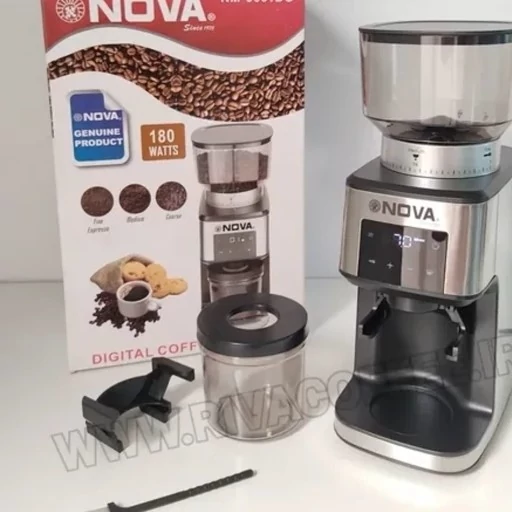 آسیاب گرایندر قهوه نوا اصلی مدل NOVA NM3663 کد ۷۶۱۲