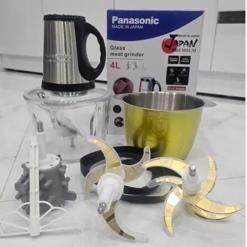 خردکن پاناسونیک 4 لیتری تیغ تیتانیوم6و4 موتور حک شده ژاپن با سیر پاک کن و همزن وقاشق کیفیت عالی ارسال رایگان
