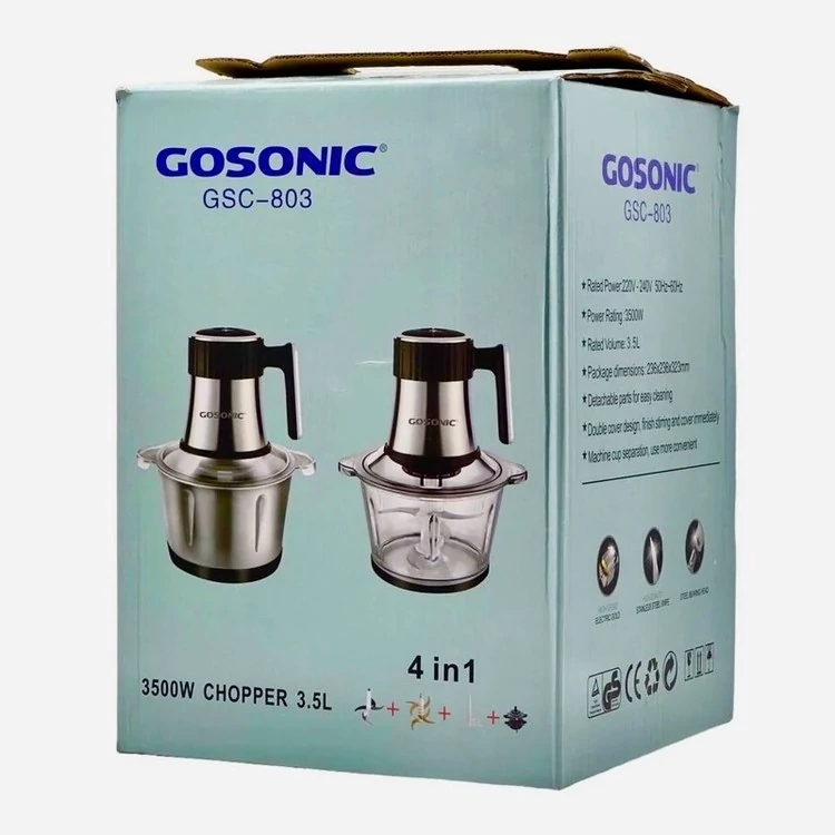 خردکن دو کاسه گوسونیک 3500 وات مدل GSC-803 کد ۷۴۶۳