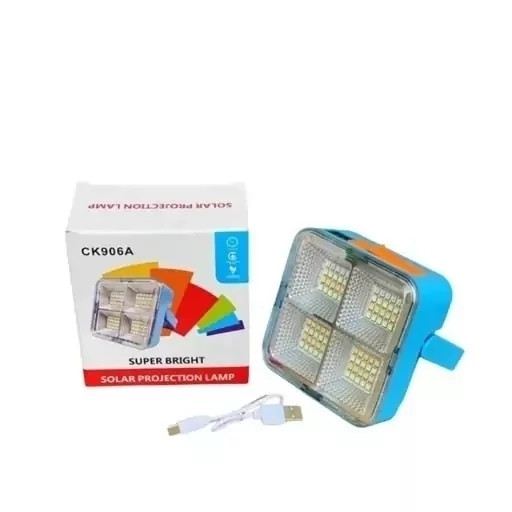 مینی پروژکتور شارژی سولار مدل CK906A کد ۷۲۱۰