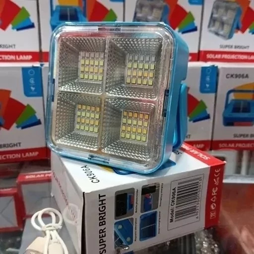 مینی پروژکتور شارژی سولار مدل CK906A کد ۷۲۱۰