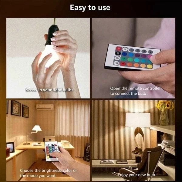 لامپ LED هوشمند کنترل دار مدل RGBW BULB کد ۷۱۳۳