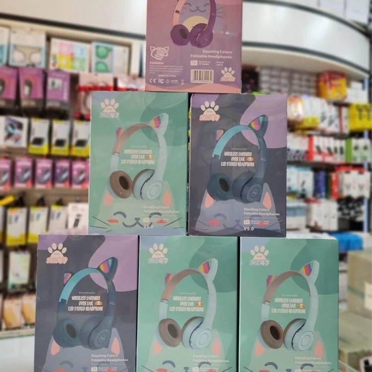 هدست بلوتوثی مدل MlZ47 طرح گربه کد ۷۰۱۸