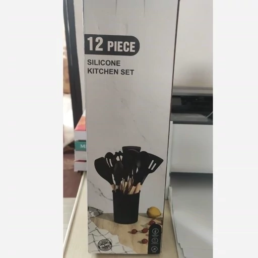 ست کفگیر و ملاقه سلیکونی 12 عددی silicons kitchen set کد ۶۸۵۹