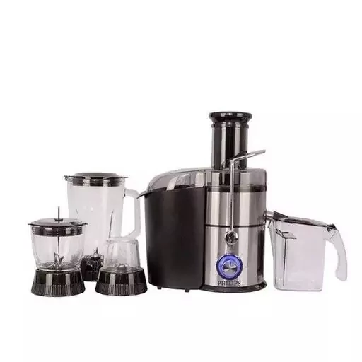آبمیوه گیری چهار کاره فیلیپس philips توان 1800 وات پایه پلاستیک دو سرعته بدنه استیل کد ۶۸۵۰