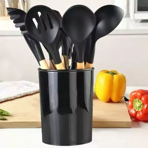 سرویس کفگیر و ملاقه 12 پارچه کیچن ست مدل UNT45 ( سایز کوچک )  کد ۶۷۳۶