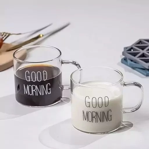 شات قهوه خوری پیرکس 6 عددی گود مورنینگ دبل کد ۶۶۹۶