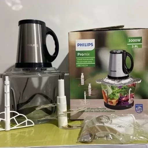 خردکن فیلیپس philips حجم 3.8 لیتری 4+6 تیغه 3000 وات کد ۶۶۸۵