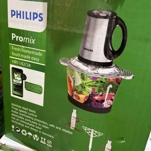خردکن فیلیپس philips حجم 3.8 لیتری 4+6 تیغه 3000 وات کد ۶۶۸۵