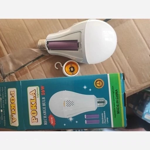 لامپ اضطراری LED 16 وات POKLA (مدل RECHARGE BULB) کد ۶۶۳۴