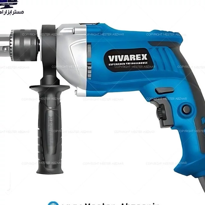دریل 13 چکشی 810 وات ویوارکس کلید گازی نیم تنه فلزی دیمردار کد 8113 مدل VIVAREX VR8113-ID 12 کد ۶۴۸۵