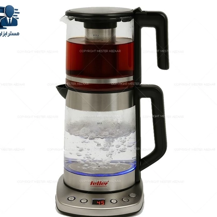 چای ساز دو طبقه 2200 وات 3.7 لیتری دیجیتال فلر آلمان مدل Feller Germany PRO TS-210 کد ۶۳۹۸
