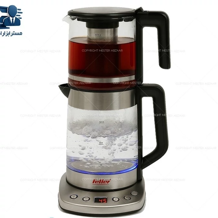 چای ساز دو طبقه 2200 وات 3.7 لیتری دیجیتال فلر آلمان مدل Feller Germany PRO TS-210 کد ۶۳۹۸