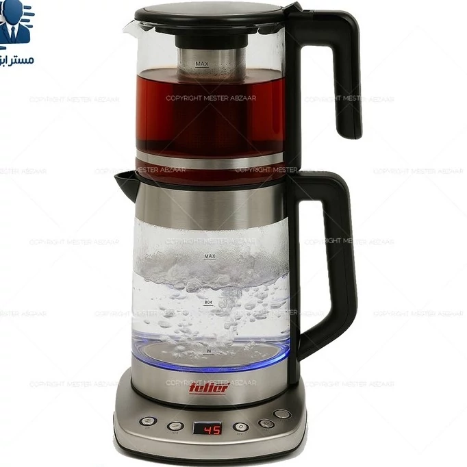 چای ساز دو طبقه 2200 وات 3.7 لیتری دیجیتال فلر آلمان مدل Feller Germany PRO TS-210 کد ۶۳۹۸