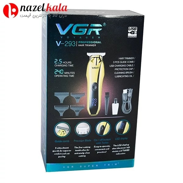 ماشین اصلاح وی جی آر مدل v-293 کد ۶۳۳۳