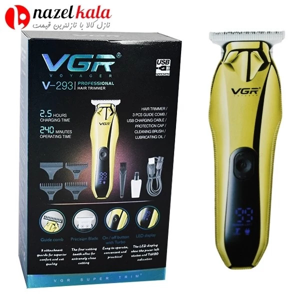 ماشین اصلاح وی جی آر مدل v-293 کد ۶۳۳۳