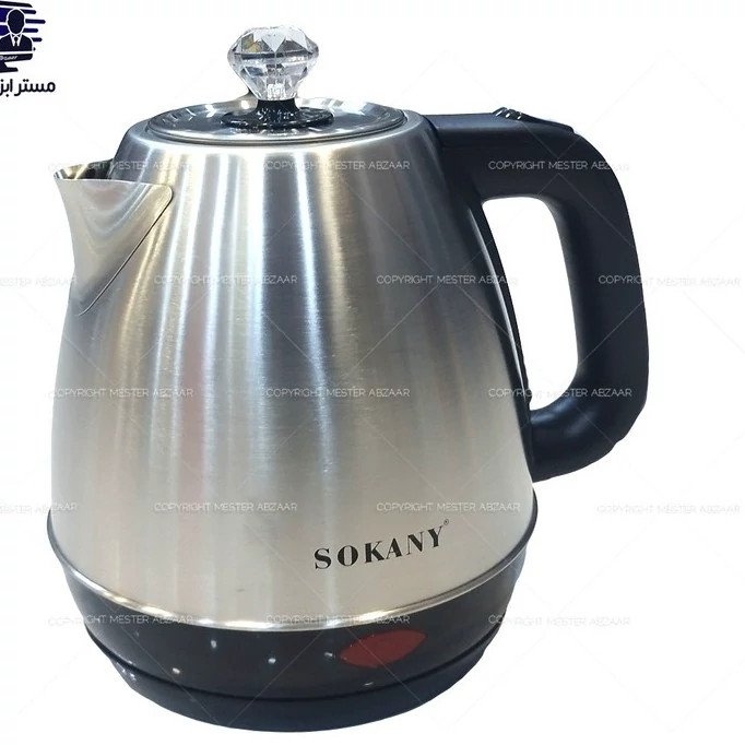 کتری برقی سوکانی 1.7 لیتری 1500 وات بدنه استیل مدل SOKANY SK-09046 کد ۶۳۰۷