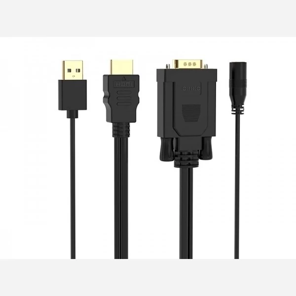مبدل اچ دی ام آی به وی جی ای و صدا و میکرو یو اس بی اوریکو ORICO VGA/HDMI کد ۶۳۰۱