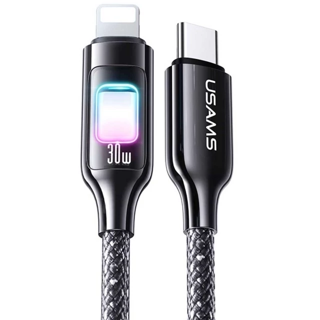 کابل آیفونی فست شارژ تایپ سی به لایتنینگ 30 وات 1.2 متری یوسامز SJ749 USAMS SJ749 30W  کد ۶۲۶۱