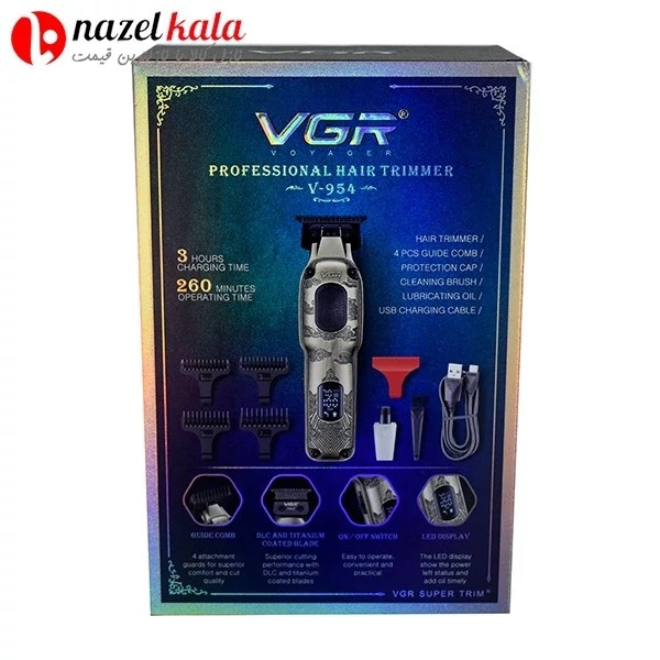 ماشین اصلاح وی جی آر مدل v-954 کد ۶۲۵۱