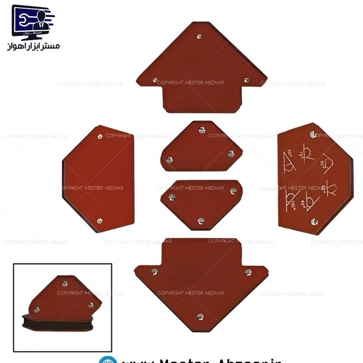 ست گونیا جوشکاری مگنتی 6 عددی وینر مدل W-061MG  کد ۶۱۸۲