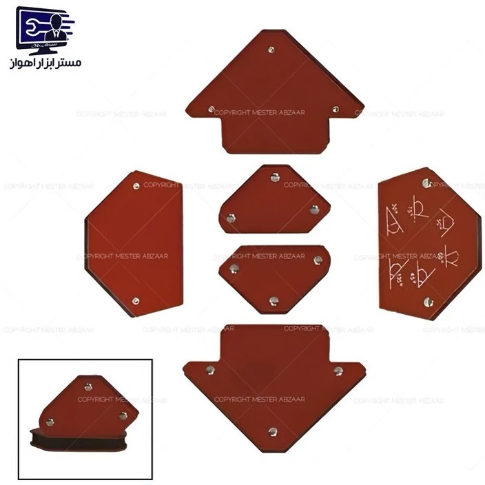 ست گونیا جوشکاری مگنتی 6 عددی وینر مدل W-061MG کد ۶۱۸۲