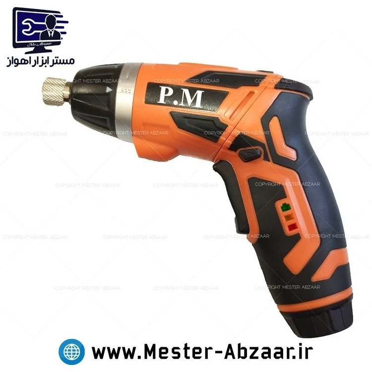 دریل پیچ بند تاشو با لوازم آنکور 3.6 ولت DM 3.6V p.m anchor کد ۶۱۳۰