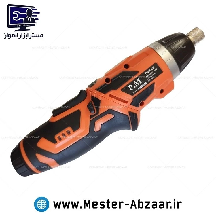 دریل پیچ بند تاشو با لوازم آنکور 3.6 ولت DM 3.6V p.m anchor کد ۶۱۳۰