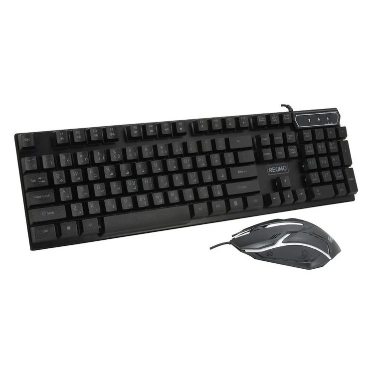کیبورد و ماوس مخصوص بازی رسیمو مدل RM-200 RM-200 RM-200 gaming keyboard and mouse کد ۶۰۵۲