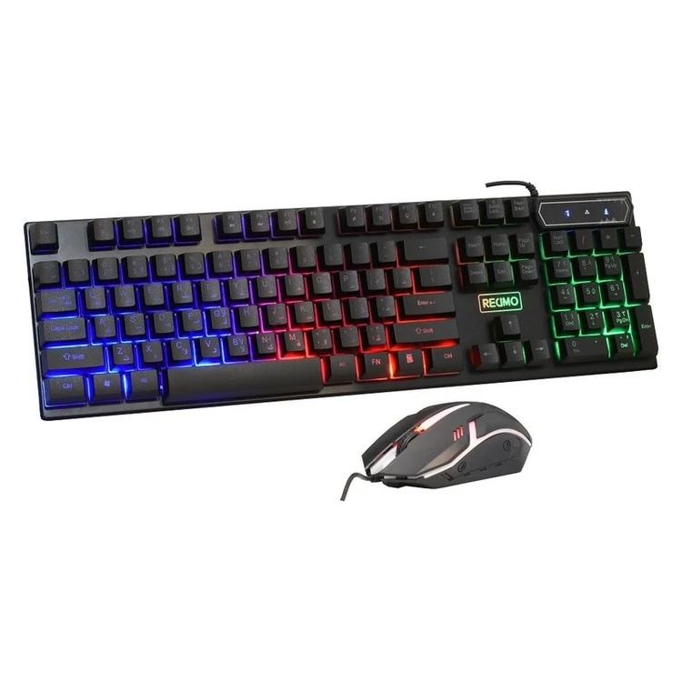 کیبورد و ماوس مخصوص بازی رسیمو مدل RM-200 RM-200 RM-200 gaming keyboard and mouse  کد ۶۰۵۲
