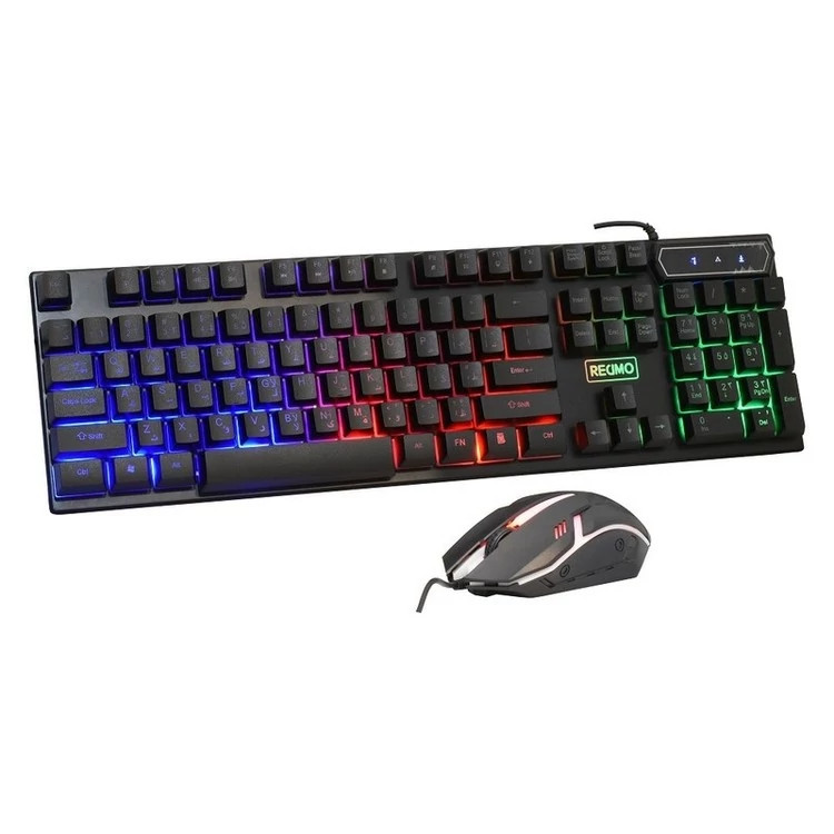 کیبورد و ماوس مخصوص بازی رسیمو مدل RM-200 RM-200 RM-200 gaming keyboard and mouse کد ۶۰۵۲