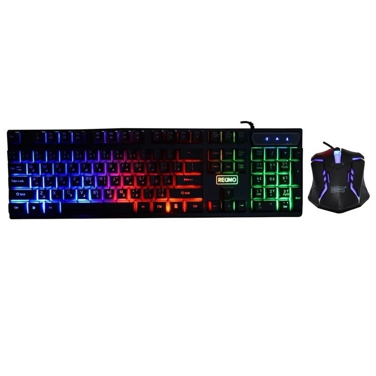 کیبورد و ماوس مخصوص بازی رسیمو مدل RM-200 RM-200 RM-200 gaming keyboard and mouse کد ۶۰۵۲