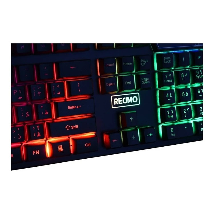 کیبورد و ماوس مخصوص بازی رسیمو مدل RM-200 RM-200 RM-200 gaming keyboard and mouse کد ۶۰۵۲