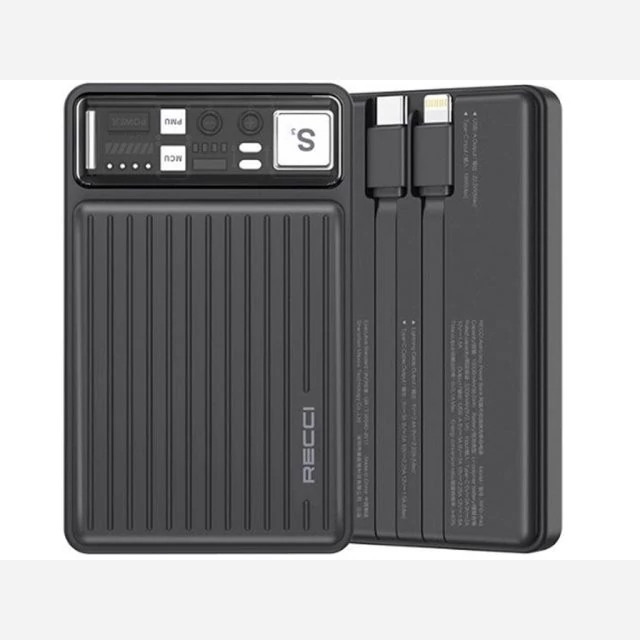 پاور بانک تایپ سی و یو اس بی 22.5 وات 10000 همراه با کابل تایپ سی و لایتنینگ رسی RPB-P40  کد ۶۰۰۲
