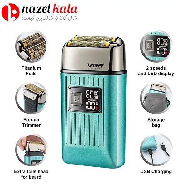 ماشین اصلاح موی سر و صورت وی جی ار مدل V-357 کد ۵۹۷۱