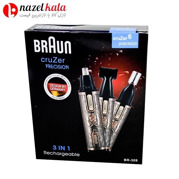 موزن گوش بینی و ابرو سه کاره براون مدل BR-309 کد ۵۹۵۰