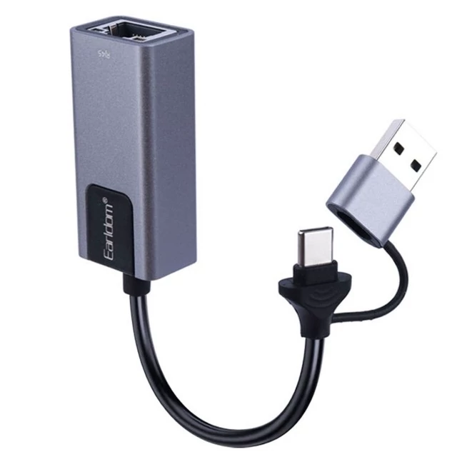 کارت تبدیل تایپ سی  و USB3.0 به LAN ارلدام ET-NC3 EARLDOM کد ۵۹۱۰