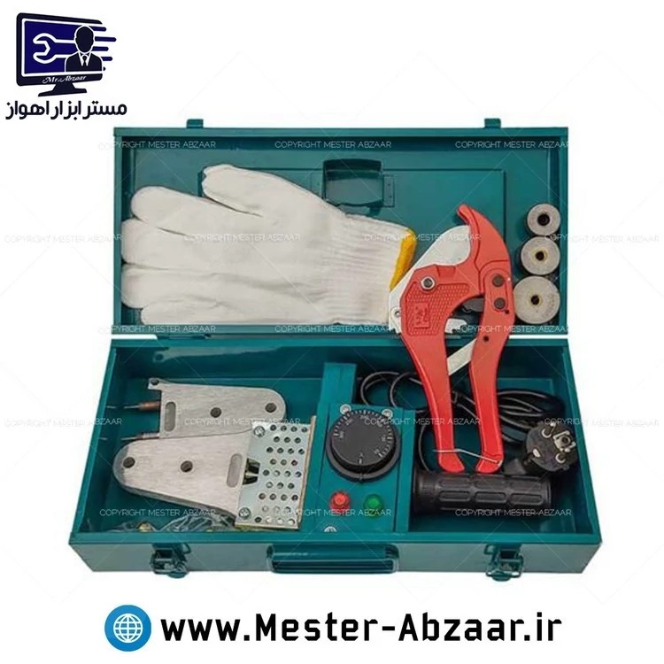 اتو لوله مینی خانگی 1800 وات دیمر دار با لوازم کامل قیچی ، المنت اضافه ، لقمه و دستکش باس مدل BOSS 32C توان 600-1800W کد ۵۸۲۶
