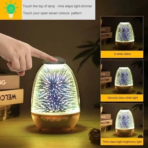 اسپیکر بلوتوثی و چراغ خواب رومیزی قابل حمل لمسی اِیسکول S609 کد ۵۷۳۲