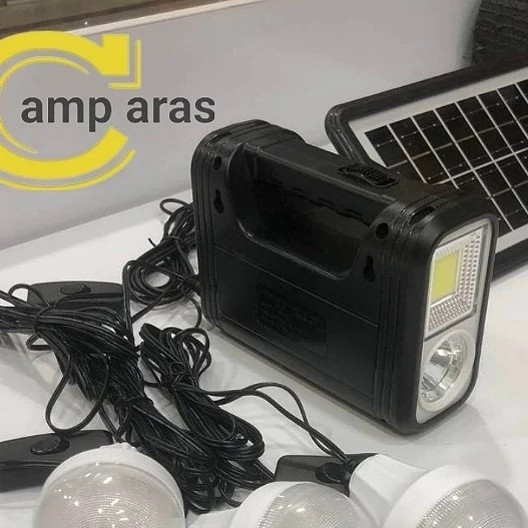 سیستم شارژی خورشیدی چراغ قوه GD-8017 COB کد ۵۷۱۴
