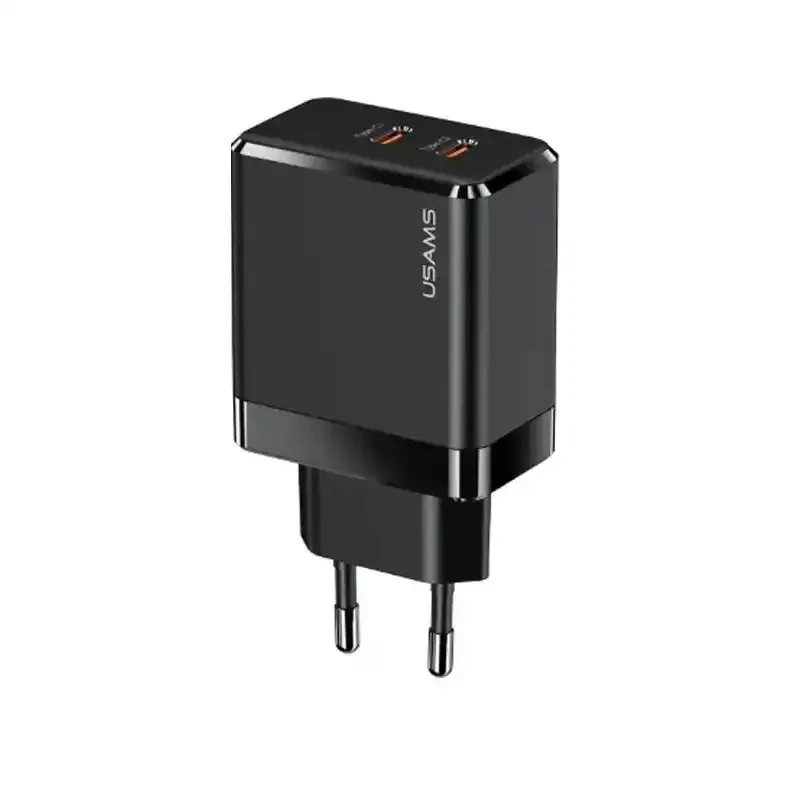 شارژر یوسمز مدل USAMS US-CC172 Gan Fast Charger Dual Type-C Ports کد ۵۶۴۶