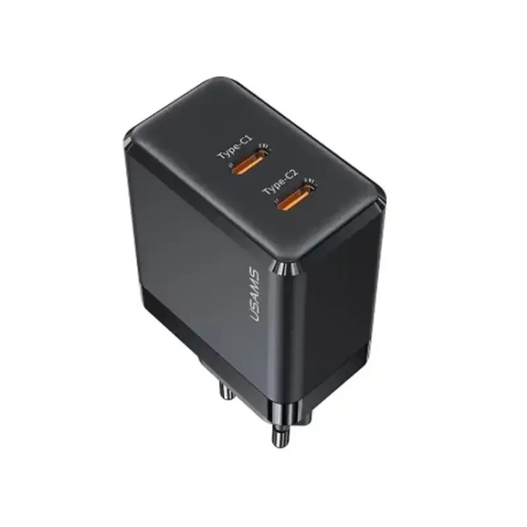 شارژر یوسمز مدل USAMS US-CC172 Gan Fast Charger Dual Type-C Ports کد ۵۶۴۶