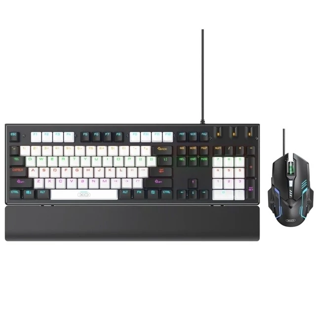 ست گیمینگ موس و کیبورد سیمی با نورپردازی RGB ایکس او KB-06 XO  کد ۵۵۹۵