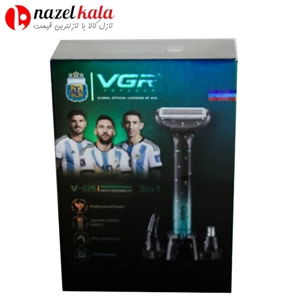 بادی کروم و ماشین اصلاح سه کاره وی جی آر مدل V-625 VGR کد ۵۵۸۸