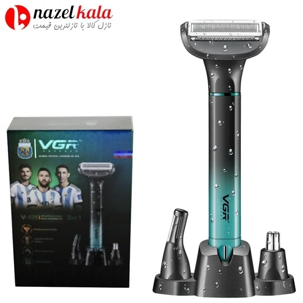 بادی کروم و ماشین اصلاح سه کاره وی جی آر مدل V-625 VGR کد ۵۵۸۸