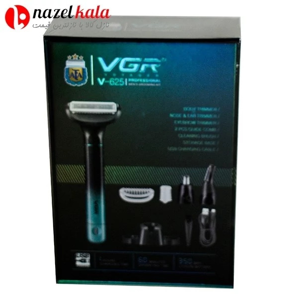 بادی کروم و ماشین اصلاح سه کاره وی جی آر مدل V-625 VGR کد ۵۵۸۸