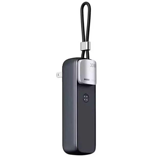 پاوربانک تایپ سی 30 وات 5000 به همراه کابل تایپ سی راک RWC-8890 ROCK Portable  کد ۵۳۹۰