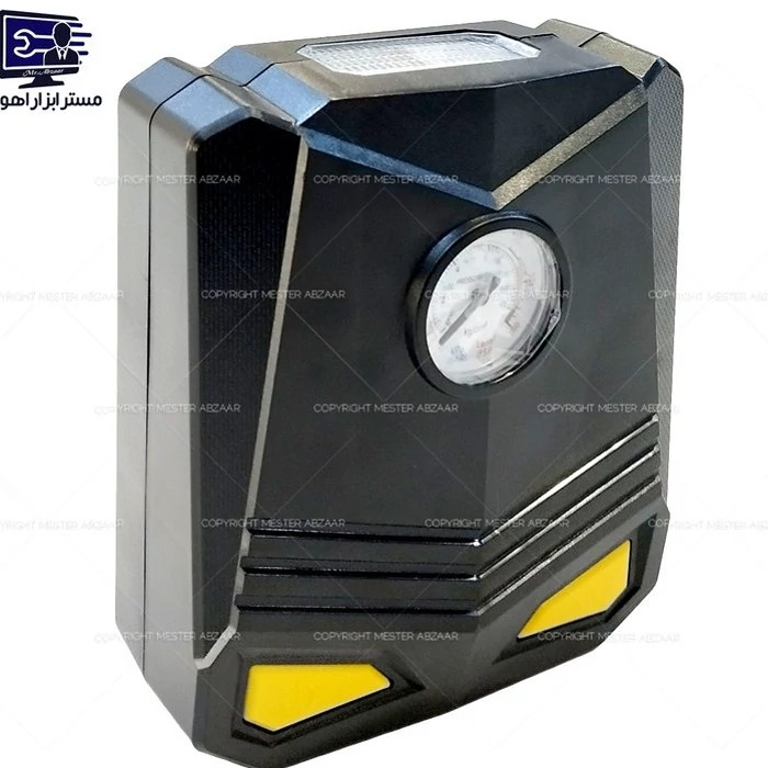 پمپ باد فندکی تک سیلندر خودرو کمپرسور هوا مسافرتی ماشین چراغ دار مدل HQ-X7 کد ۵۳۷۱