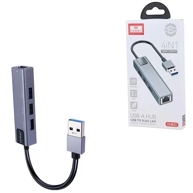 هاب USB 3.0 چهار پورت ارلدام HUB22 Earldom ET-HUB22  کد ۵۳۱۹